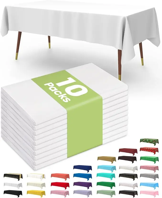 Pureegg Plastic Table Cloth 10 Pack